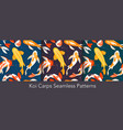 koi carp fishes seamless set asian underwater vector image vector image