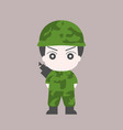 soldier cartoon flat design vector image vector image