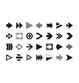 black arrows simple navigation orientation vector image