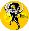 black snake halloween vector image
