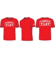 front back and side views of t-shirt vector image