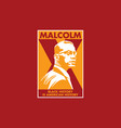 malcolm x black history vector image vector image