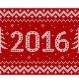 red knit for 2016 new year seamless vector image