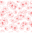 seamless pattern of cherry blossoms vector image vector image