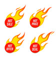 hot sale price offer deal labels templates vector image