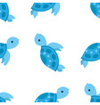 Sea pattern turtle cartoon Royalty Free Vector Image