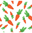 seamless pattern with carrots on a white vector image vector image