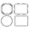 set of decorative borders in vintage style vector image