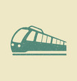 train icon in grunge style vector image