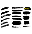 black ink brush strokes vector image vector image