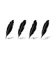 feather pen and ink symbol writing concept icon vector image vector image