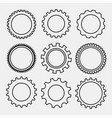set line style gear symbols vector image
