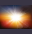 sun with rays summer background vector image vector image