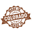made in colorado round seal vector image vector image