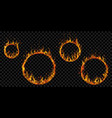burning hoops vector image