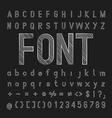 chalk font type letters and numbers vector image