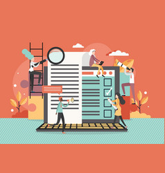 team work concept flat style design vector image vector image