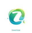 ecology lowercase letter z logo overlapping vector image