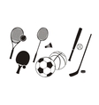 hockey stick racket tennis baseball badminton vector image