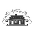 house and soap foam vector image vector image