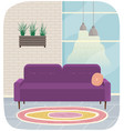 living room furniture design modern home interior vector image vector image