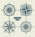vintage marine wind rose nautical chart vector image