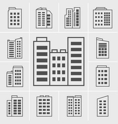 building icons set vector image