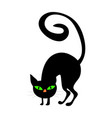 Halloween creepy scary witches cat symbol icon Vector Image