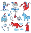 prince boy set vector image