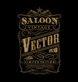 western hand drawn frame label border vintage vector image