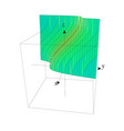 3d chart grid in axes representing some vector image vector image