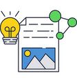 social media content creation share icon vector image