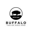 buffalo logo design vector image vector image