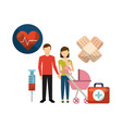 family health care design vector image