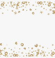 golden confetti in the shape of a circle and stars vector image vector image