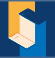 realistic flat modern two smart phone with color vector image