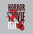 banner for horror movie festival scary cinema vector image