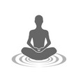 meditation echoes symbol logo design vector image vector image