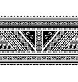 polynesian geometric seamless long pattern vector image