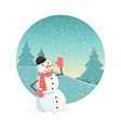 snowman vector image vector image