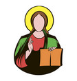jesus christ icon cartoon vector image