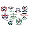 team and individual sport emblems vector image