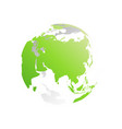 3d planet earth globe transparent sphere vector image
