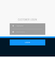 flat login form template design for your web vector image