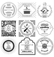 set of vintage knitting labels badges and design vector image vector image