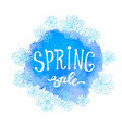 colorful watercolor poster spring sale vector image