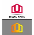 letter u logo symbol icon vector image