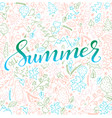 hand drawn doodle background in jungle theme vector image vector image