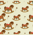 rocking horse seamless pattern vector image vector image