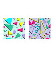 set retro vintage 80s or 90s fashion style vector image